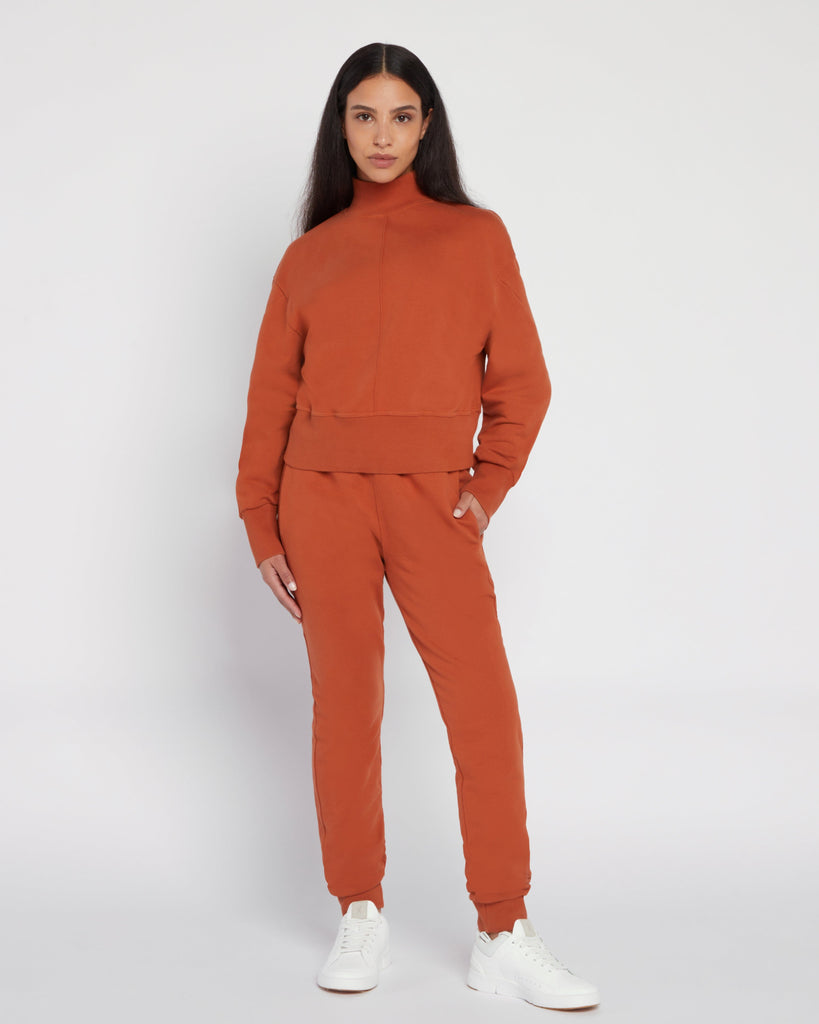 Mahany Crop Sweater - Copper, Sweatshirts, SILOU