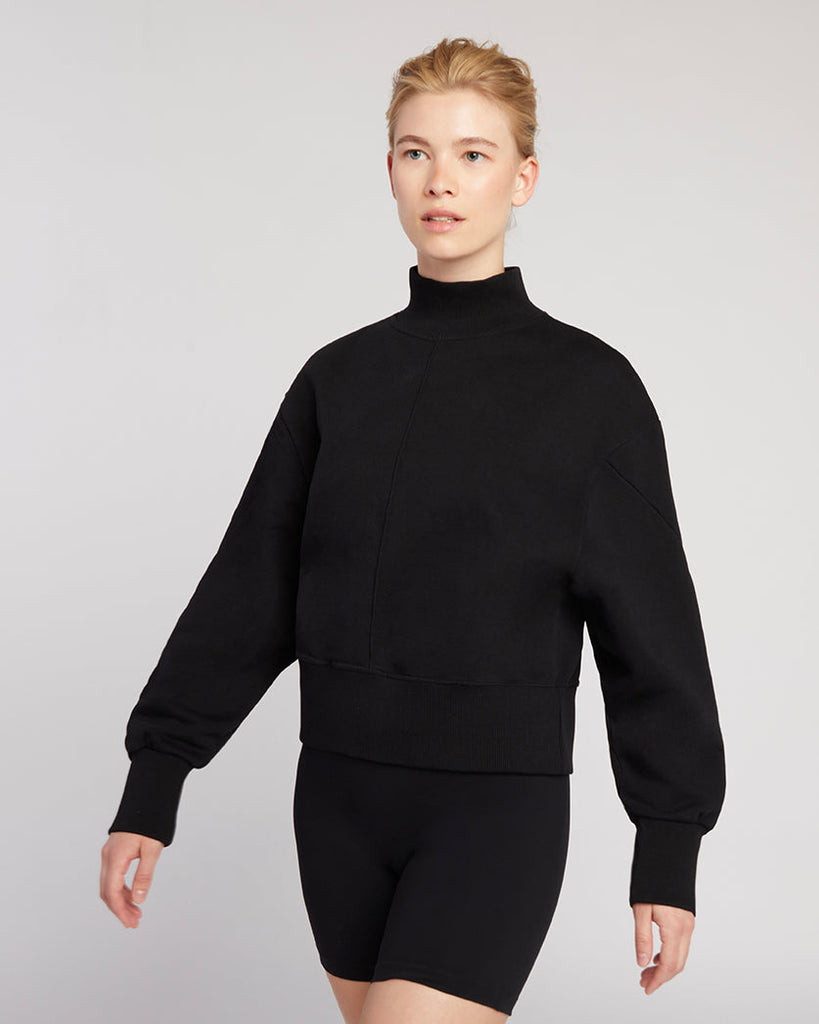 Mahany Crop Sweater - Black, Sweater, SILOU