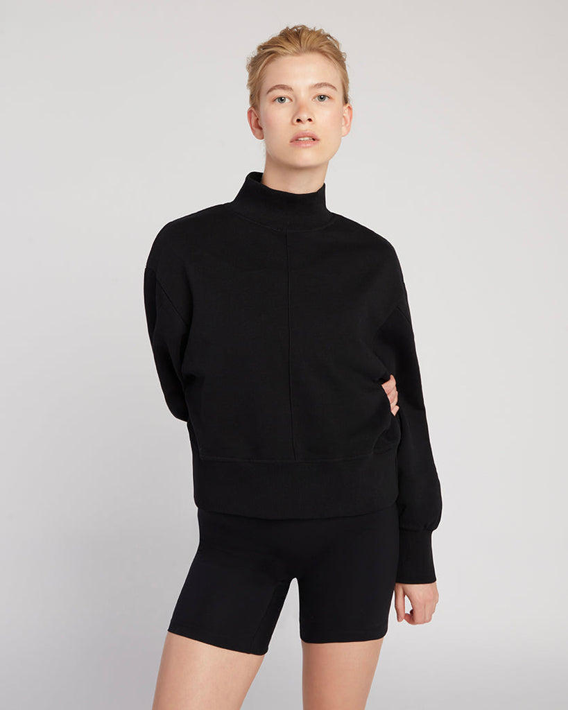Mahany Crop Sweater - Black, Sweater, SILOU