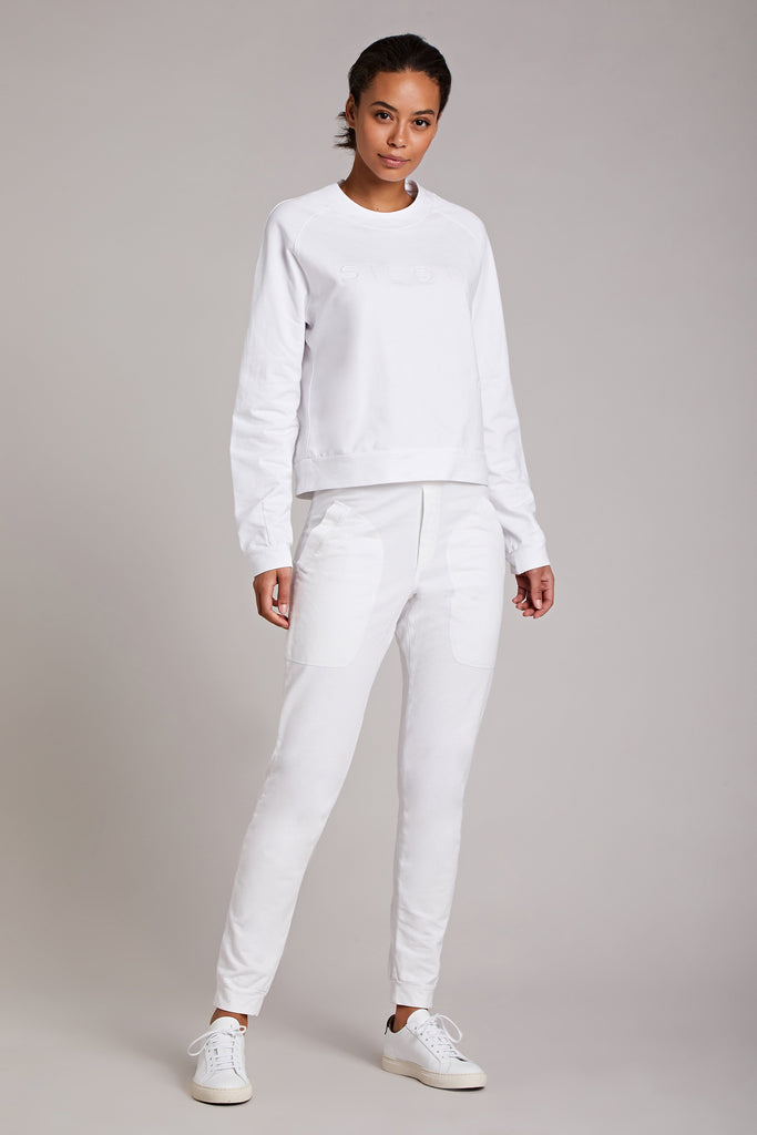 Silou Sweater - White, Sweatshirts, SILOU
